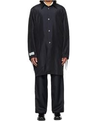 WOOYOUNGMI - Drawstring-Cuff Logo-Patch Coat - Lyst