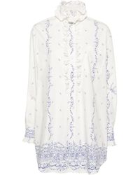 Philosophy Di Lorenzo Serafini - Floral Printed Shirt Dress - Lyst