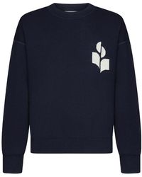 Isabel Marant - Logo Intarsia Knitted Crewneck Jumper - Lyst