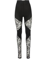 Nina Ricci - Patchwork Lace Panel Leggings - Lyst