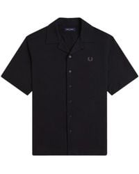 Fred Perry - Compress Mesh Revere Collar Shirt - Lyst