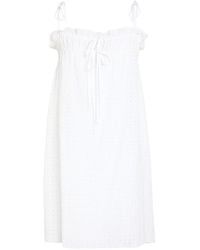 Ganni - Mini Dress Organic Cotton - Lyst