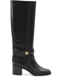 Celine - Garance Triomphe Strap High Boot - Lyst