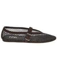 Alaïa - Alaïa Fishnet Embellished Ballet Flat Shoes - Lyst