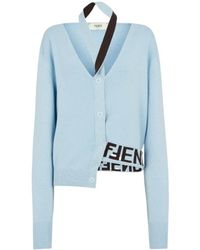 Fendi - Cut Out Detailed Cardigan - Lyst