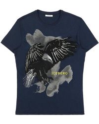 Iceberg - Printed T-Shirt - Lyst