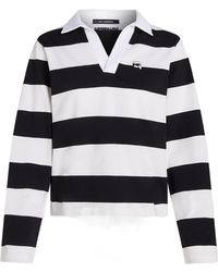 KARL LAGERFELD - Ikonik Striped Long-Sleeve T-Shirt - Lyst