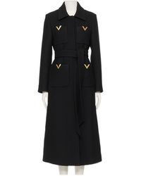 Valentino - Belted Metal V Detail Coat - Lyst
