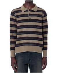 Ssstein - Striped Knitted Polo Shirt - Lyst