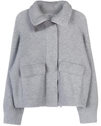 Brunello Cucinelli - Lapel Long-Sleeved Cardigan - Lyst
