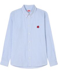 KENZO - Button-Up Striped Shirt - Lyst