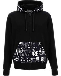 Versace Jeans Couture - Logo-Print Cotton Hoodie - Lyst