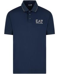EA7 - Logo-Detail Polo Shirt - Lyst