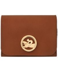 Longchamp - Box-Trot Leather Tri-Fold Purse - Lyst
