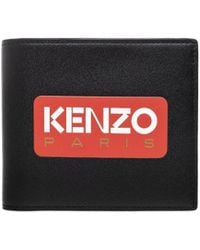 KENZO - Logo Printed Bi-Fold Wallet - Lyst