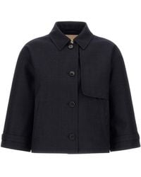 Herno - Cropped Button-Up Jacket - Lyst