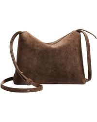 KHAITE - Medium Lina Suede Cross Body Bag - Lyst