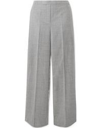 Theory - Pleated Wool Wide-Leg Casual Pants - Lyst