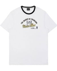 EA7 - Logo T-Shirt With Round Neck - Lyst