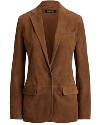 Ralph Lauren - Goat-Suede Blazer - Lyst