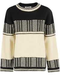 Low Classic - Jacquard Knit Sweater - Lyst