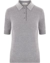 Blumarine - Embellished Collar Polo Shirt - Lyst
