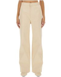 Jil Sander - Wide Leg Denim Jeans - Lyst