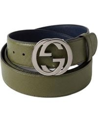 Gucci - Reversible Belt With Interlocking G Buckle - Lyst