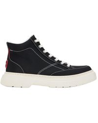BOSS - Lace-Up High-Top Sneakers - Lyst