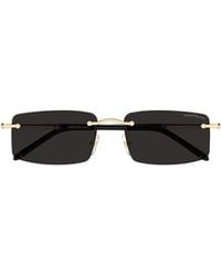 Montblanc - Eyewear Rectangular Frame Sunglasses - Lyst