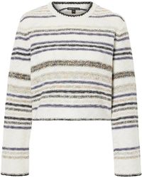 James Perse - Striped Knitted Cotton-Blend Sweater - Lyst