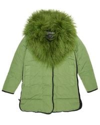 Sportmax - Down Jacket With Hairy Collar - Lyst