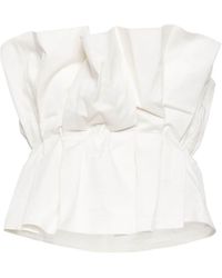 STAUD - Dover Pleated Top - Lyst