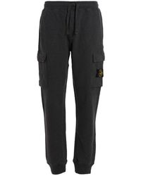 Stone Island - Compass-Patch Drawstring Track Pants - Lyst