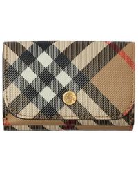 Burberry - Vintage-Check Foldover-Top Wallet - Lyst