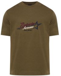 Emporio Armani - Embroidered Logo T-Shirt - Lyst