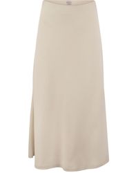 Brunello Cucinelli - Flared A-Line Maxi Skirt - Lyst