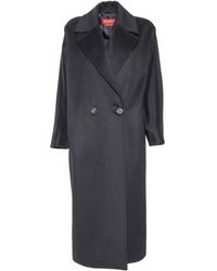 Max Mara - Studio Double-Breasted Long-Sleeved Coat - Lyst