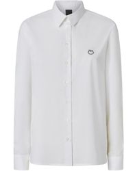 Pinko - Love Birds Embroidered Poplin Shirt - Lyst