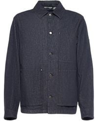 Moncler - Forets Cotton Denim Down Jacket - Lyst