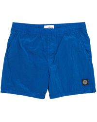 Stone Island - Logo Patch Swim Shorts - Lyst