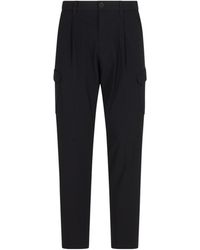 Herno - Elasticated Waistband Cargo Trousers - Lyst