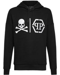 Philipp Plein - Logo Details Hooded Hoodie - Lyst