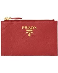 Prada - Logo Card Holder - Lyst