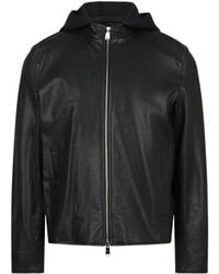 Dondup - Long-Sleeved Leather Jacket - Lyst