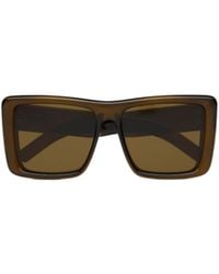 Saint Laurent - Sl 900 Howl Khaki Rectangle Sunglasses - Lyst