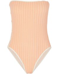 Eres - Golden Cut-Out Jacquard Swimsuit - Lyst