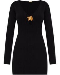 Cult Gaia - Flower-Embellished Long-Sleeve Mini Dress - Lyst