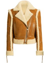 Balmain - Shearling Cropped Jacket - Lyst