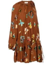 ALÉMAIS - Embroidered Silk-Blend Mini Dress - Lyst